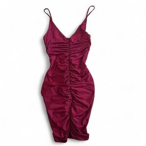 Fashion Nova Burgundy Mini Dress